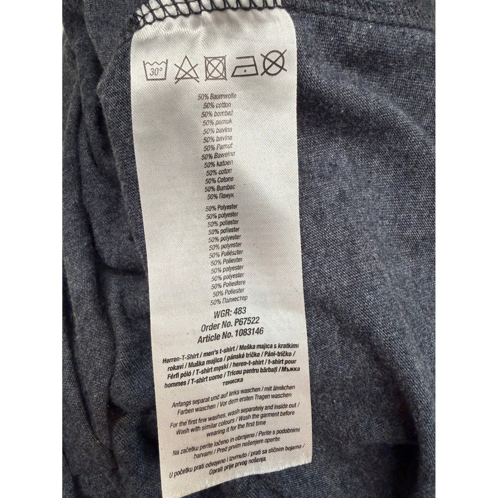IDENTIC men's 4XL GRAY BASIC short sleeve v-neck henley t-shirt casual comfort - Picture 4 of 4